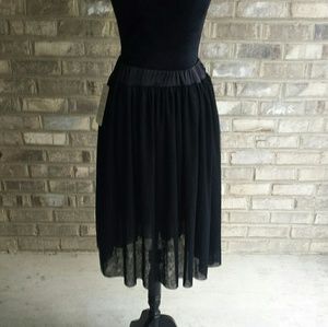 New black tulle tutu skirt size L